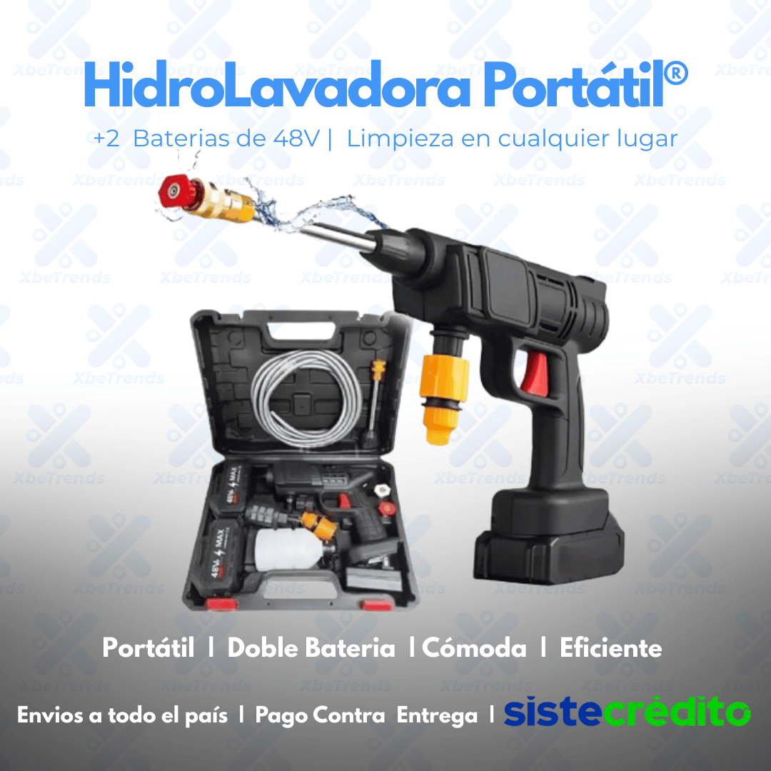 Hidrolavadora Portátil 48V con 2 Baterias