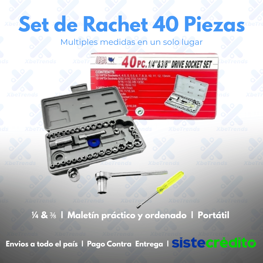 Set de Rachet 40 piezas