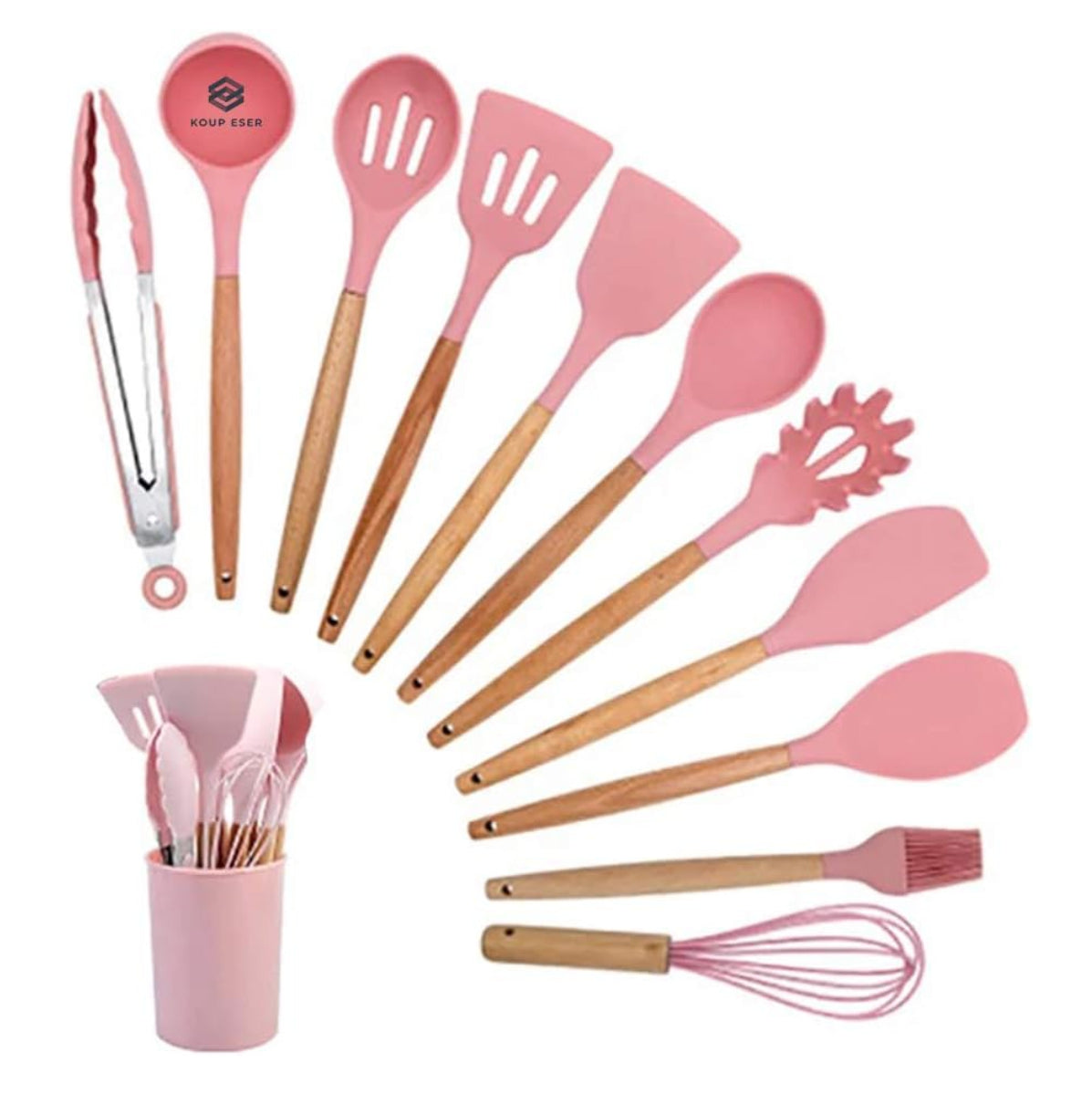 Utensilios Cocina Silicona Set x 12 Piezas