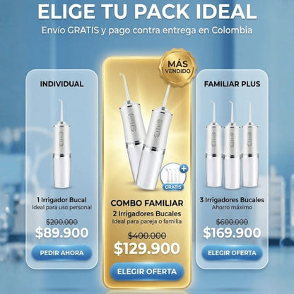 AquaDent® | Irrigador Bucal Recargable