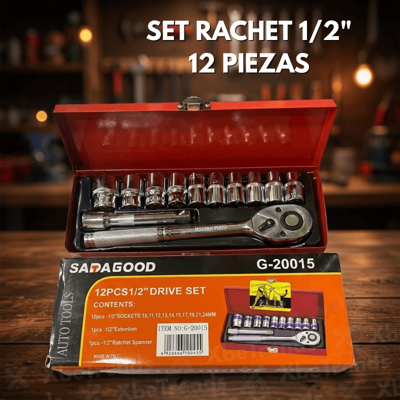 Set De Rachet 1/2" X 12 Piezas